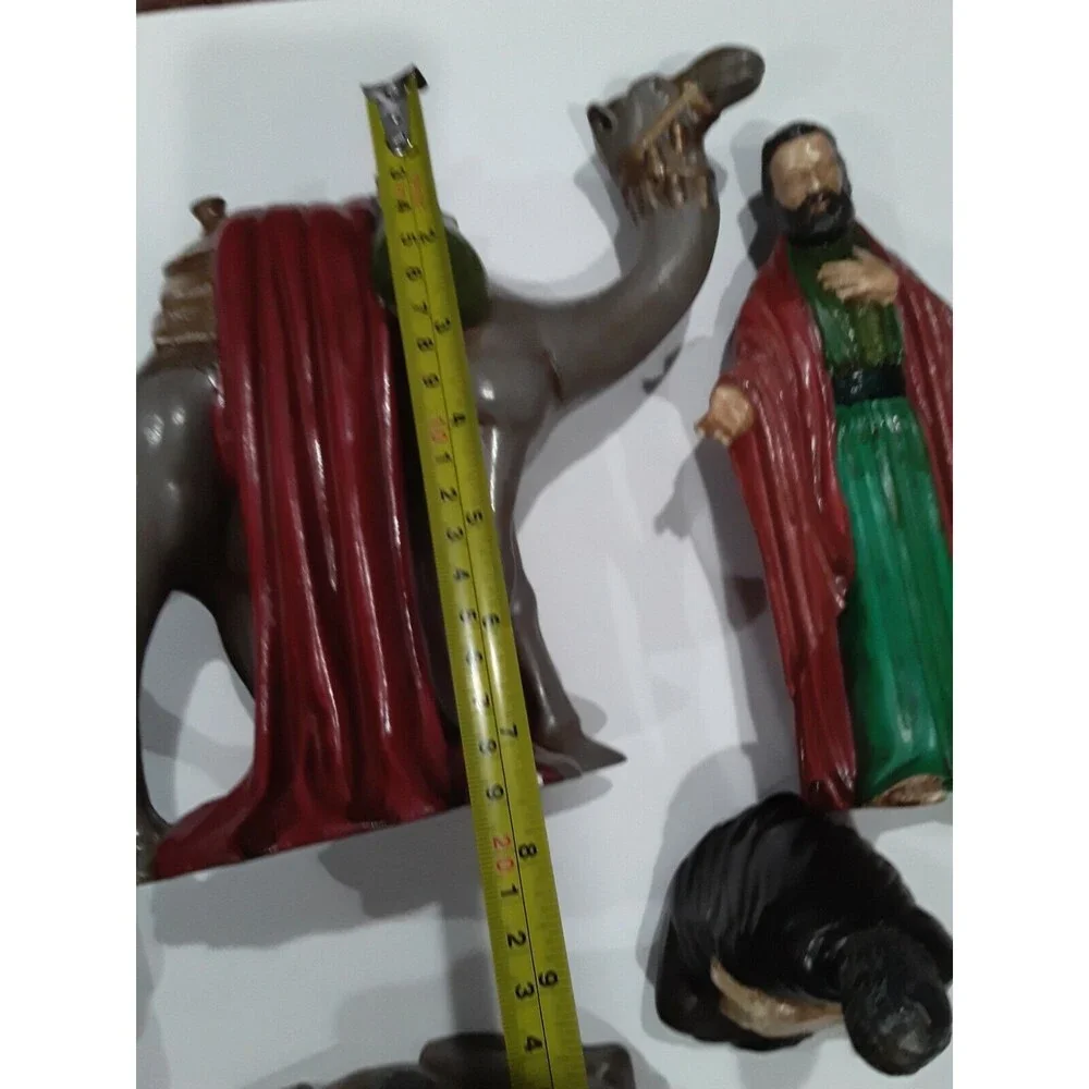 Nativity Set, Ceramic Vintage 14 piece, 10 inch Replacement